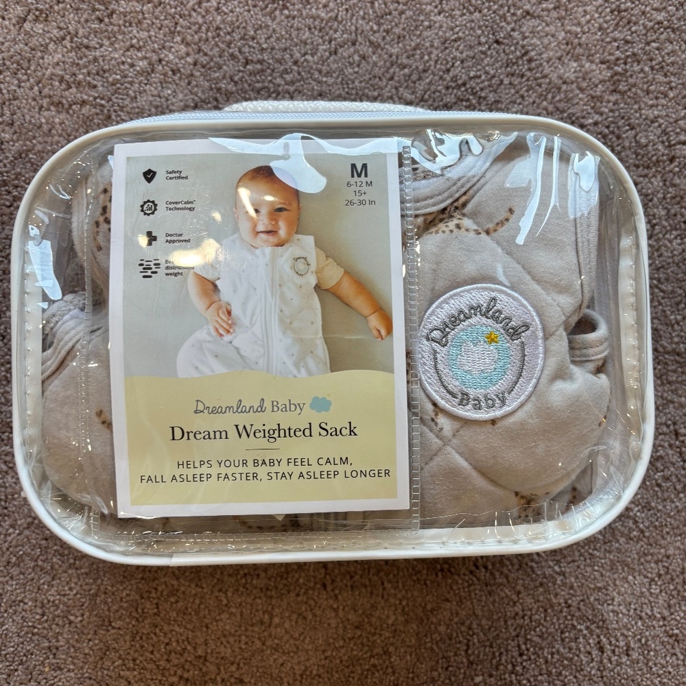 Dreamland Baby Dream Weighted Sack – Size Medium (6–12 Months, 15+ lbs, 26–30 in